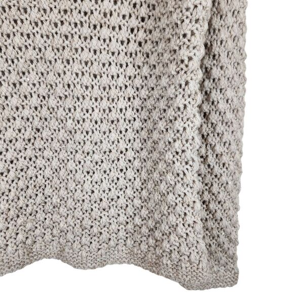 NWT Elsamanda Chunky Knit Alpaca Wool Sweater Boho Semi See Through Tan M - Picture 7 of 9